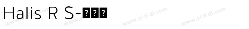 Halis R S字体转换
